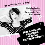 Book a Bombshell Academy Bootcamp Class and learn quick Pin Up hair and makeup techniques from Internationally published Pin Up The Parisian Hostess herself